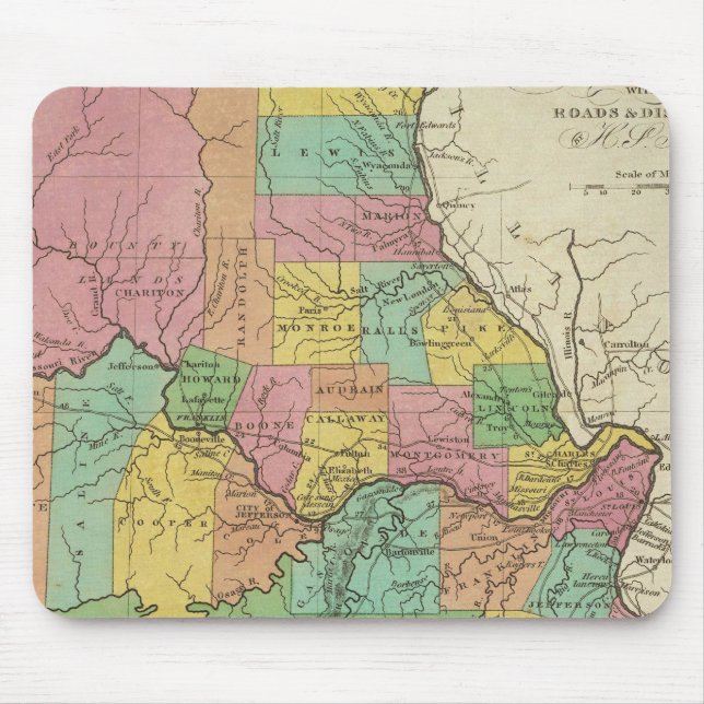 Mousepad Novo Mapa Do Missouri (Frente)