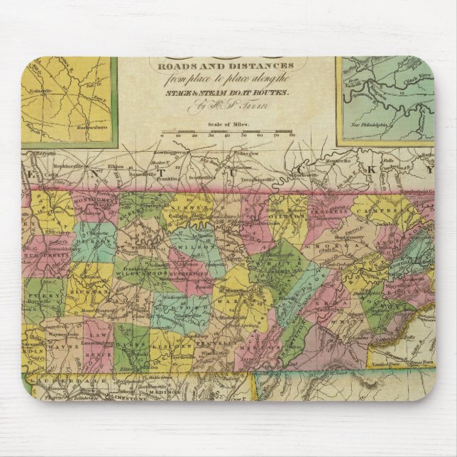 Mousepad Novo Mapa Do Tennessee 2 (Frente)
