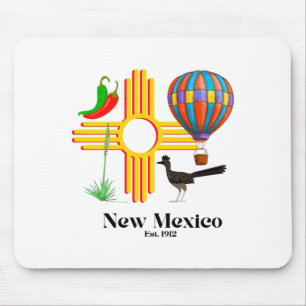 Mousepad Novo México Zia_ Pimentões, Balão, Papa-Léguas, Yu
