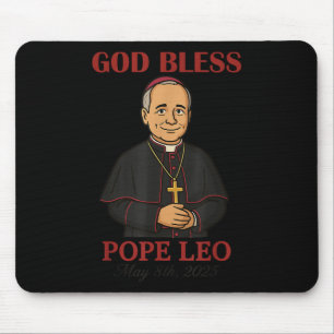 Mousepad Novo Papa 2025 Deus Abençoe Papa Leão Xiv 8 de Mai