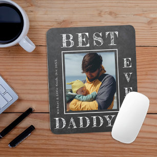 Mousepad Novo papai foto personalizada do primeiro Dia de o