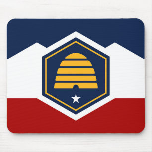 Mousepad novo símbolo da bandeira do estado de Utah EUA Amé