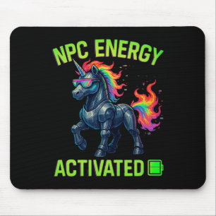 Mousepad Npc Energia Ativada Estética Divertida Gamer Rgb P