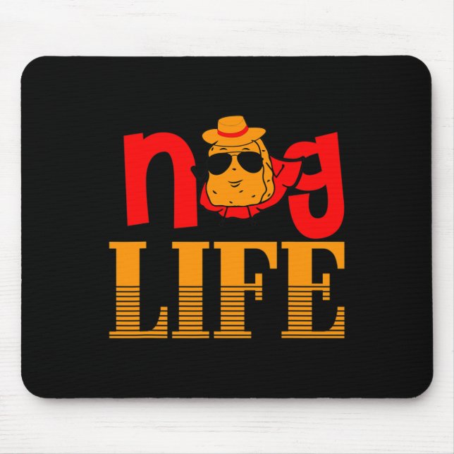 Mousepad Nug Life Nugget de Frango Engraçado  (Frente)