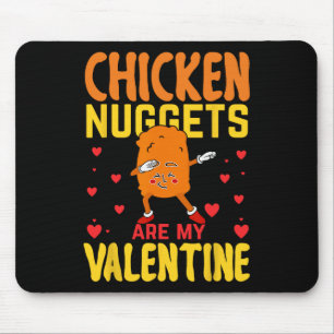 Mousepad Nuggets de Frango São Meu Namorado Engraçado Comid