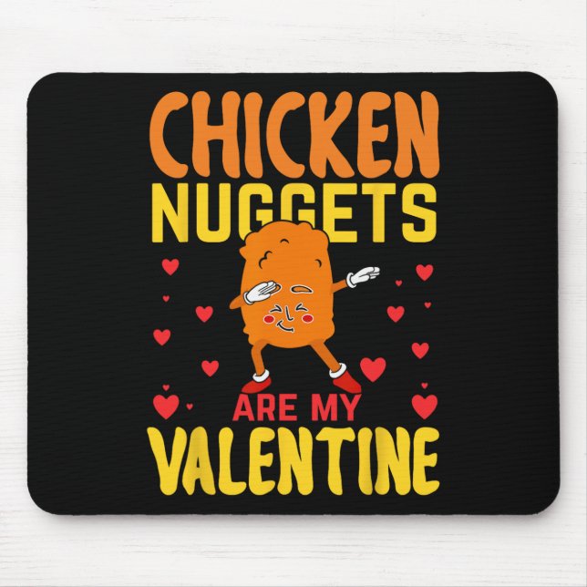 Mousepad Nuggets de Frango São Meu Namorado Engraçado Comid (Frente)