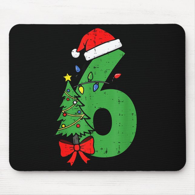 Mousepad Number 6 Christmas 6 7 Matching 67 Meme Men Women  (Frente)
