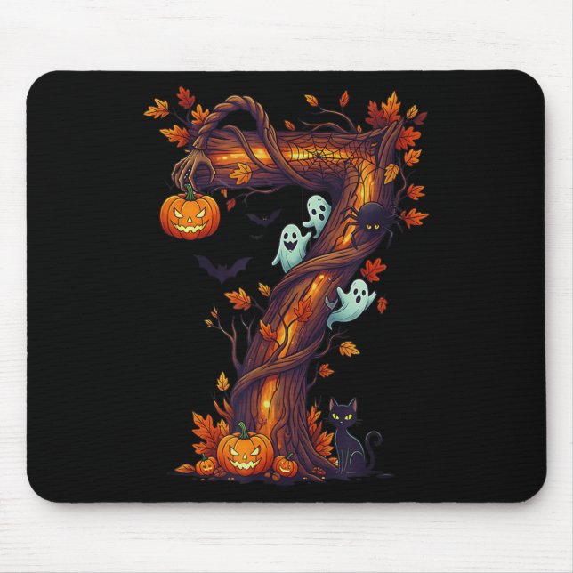 Mousepad Number 7 67 Meme Halloween Pumpkin Costume Matchin (Frente)