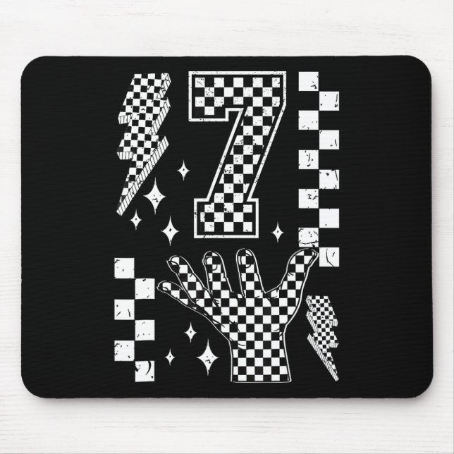 Mousepad Number 7 Matching 67 Meme Checkered Costume Kids _ (Frente)