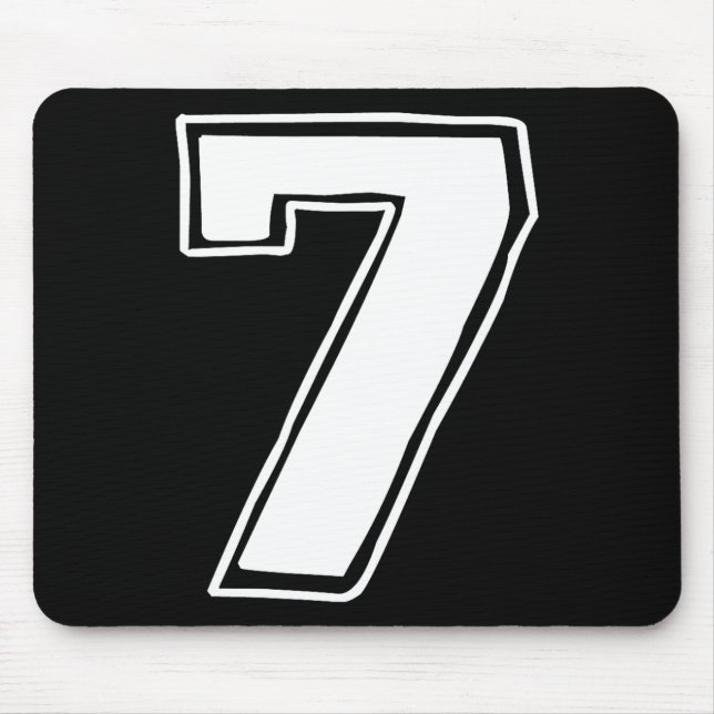 Mousepad Number 7 Six Seven 6 7 Meme 67 Funny 7th Birthday  (Frente)