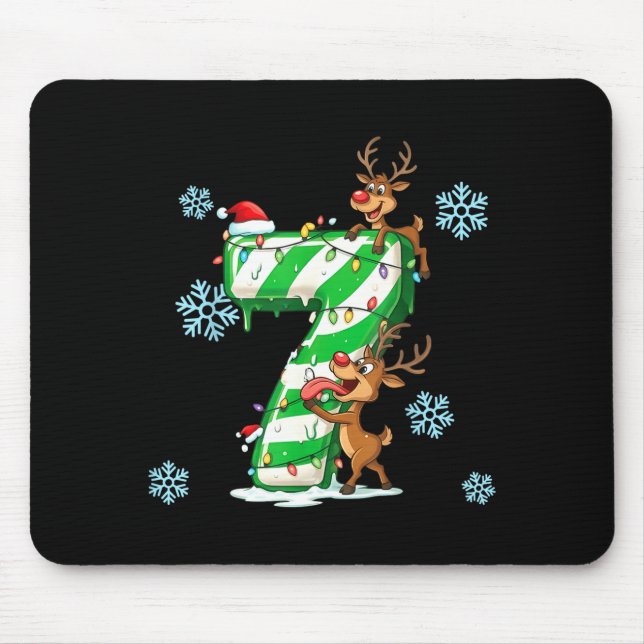 Mousepad Number 7 Six Seven Gen Z Alpha Slang Ugly Christma (Frente)