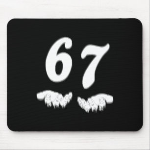 Mousepad Número 67 Correspondente ao Meme Seis Sete Engraça