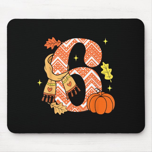 Mousepad Número 6 67 Outono Abóbora Meme Engraçado Seis Set (Frente)