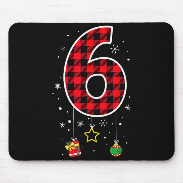 Mousepad Número 6 Dito Meme Engraçado 6 7 Seis Sete Natal (Frente)