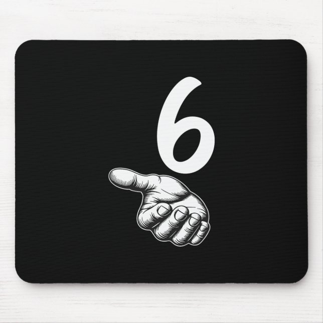 Mousepad Número 6 Duo Correspondente 67 Meme Gíria Gen Alph (Frente)