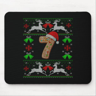 Mousepad Número 7 67 Meme Camisola de Natal Feia Engraçada