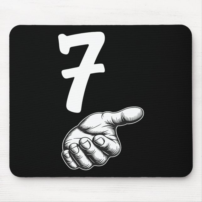 Mousepad Número 7 Duo Correspondente 67 Meme Geração Alpha  (Frente)