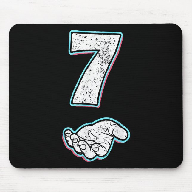 Mousepad Número 7 Fantasia de Halloween do Meme Corresponde (Frente)