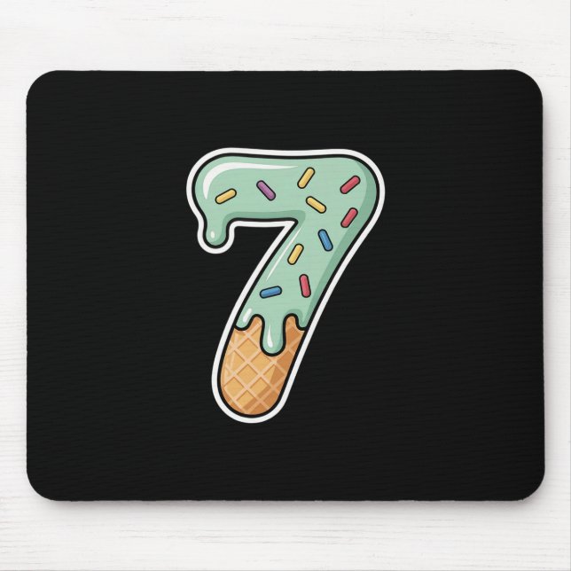 Mousepad Número 7 Sorvete Drip Six Seven 67 Meme 7º Anivers (Frente)