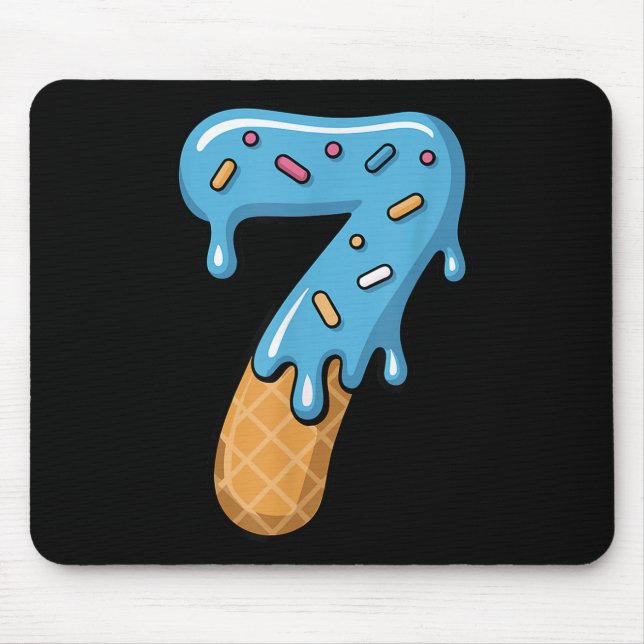Mousepad Número 7 Sorvete Gota 67 Meme Casal Combinando Ha (Frente)