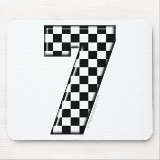 Mousepad número checkered da auto competência 7