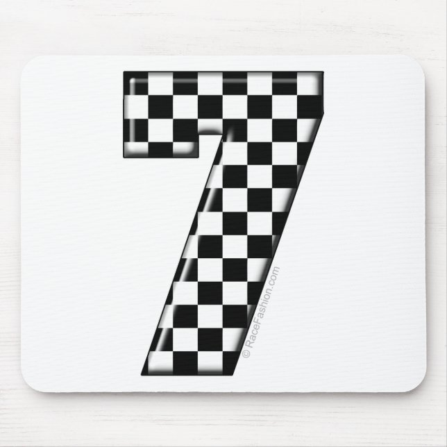 Mousepad número checkered da auto competência 7 (Frente)