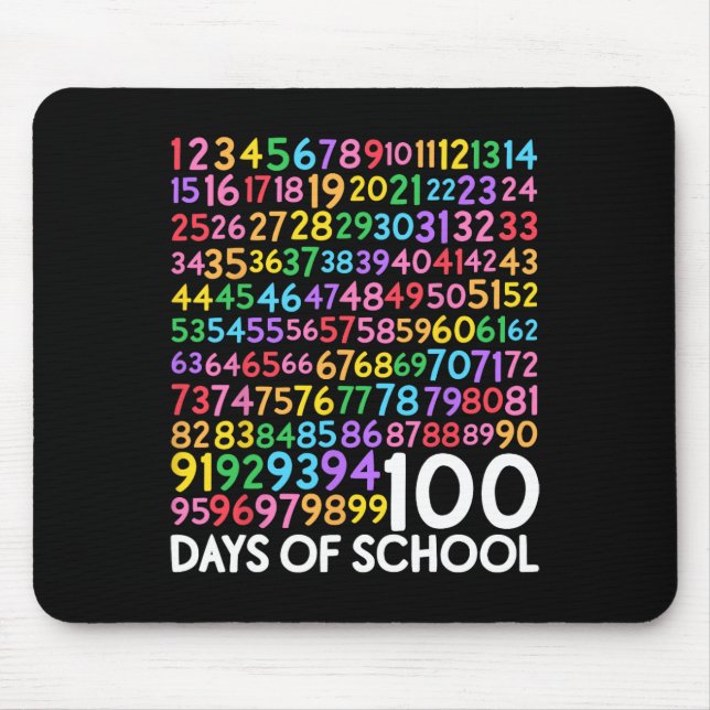 Mousepad Número De Professores Do Dia Da Escola 100 Dias (Frente)