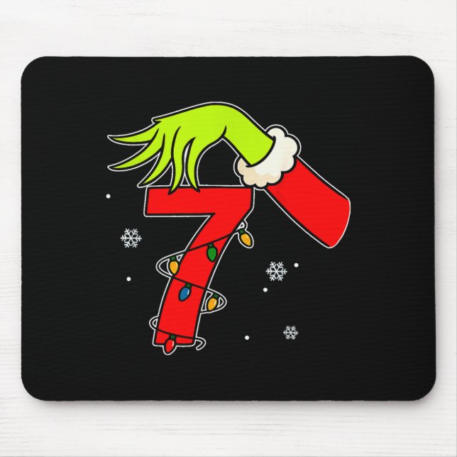 Mousepad Número Divertido 7 Natal 67 Seis Sete Meme Xmas Ho (Frente)