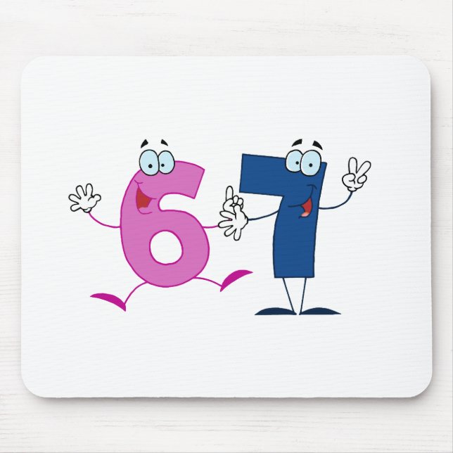 Mousepad Número Feliz 67 (Frente)