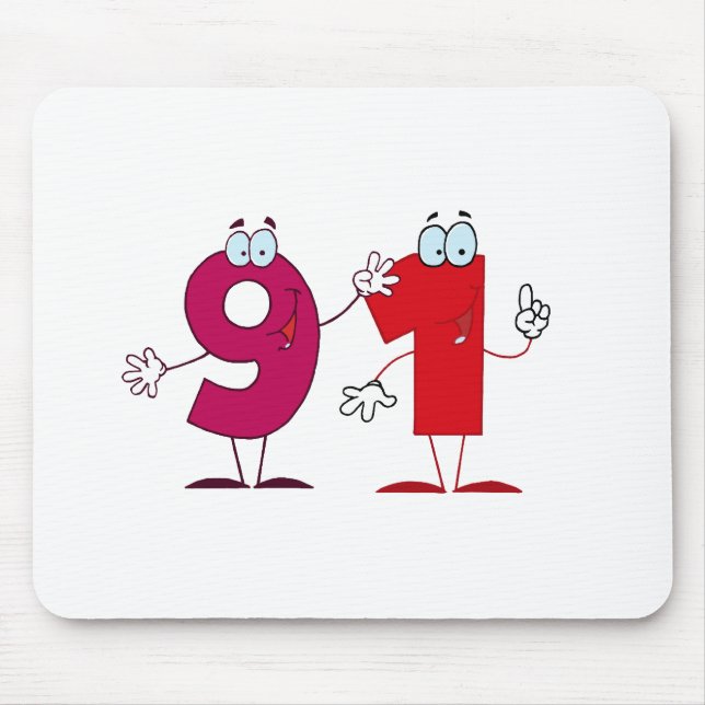 Mousepad Número Feliz 91 (Frente)