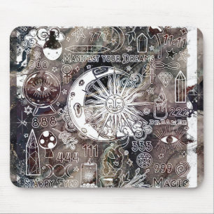 Mousepad Numerologia da Sorte Manifestando Magia Galáxia Gr