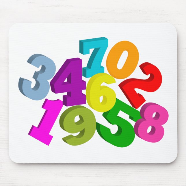 Mousepad números da matemática na cor (Frente)