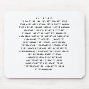 Mousepad Números de Fibonacci em cores de Chakra