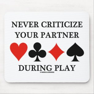 Mousepad Nunca critique seu sócio durante o jogo (a ponte)