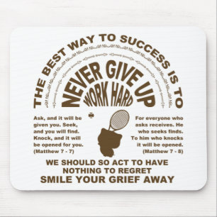 Mousepad Nunca desistir (tênis)