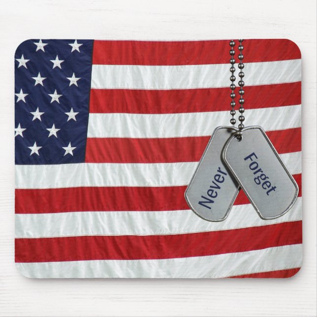 Mousepad Nunca esqueça Dog tags (Frente)