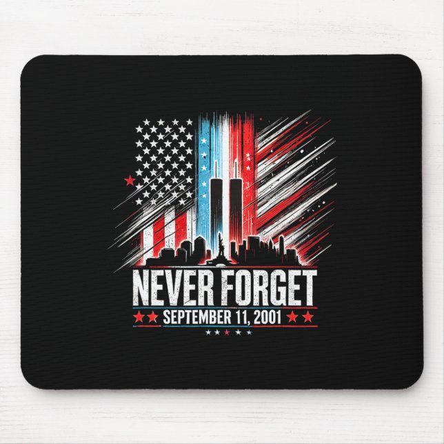 Mousepad Nunca Esqueça o 11 de setembro de 2001 Dia Memoria (Frente)