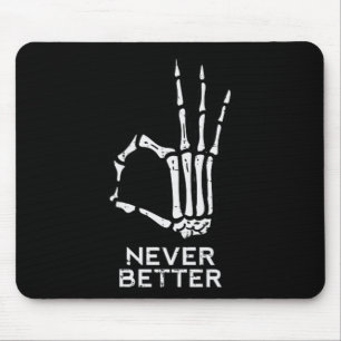 Mousepad Nunca Melhor Assinar Esqueleto Diversão De Mão Hal
