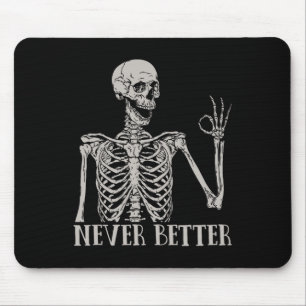 Mousepad Nunca Melhor Esqueleto Divertir O Halloween Para A