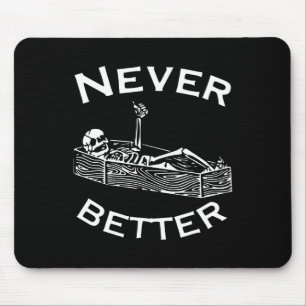 Mousepad Nunca Melhor Esqueleto Preguiçoso Diversão de Figu