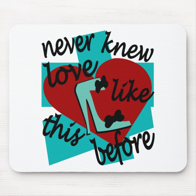 Mousepad Nunca soube o amor como isto antes com estilete (Frente)