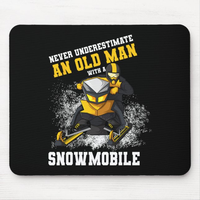 Mousepad Nunca Subestime Um Velho Com Um Movimento De Neve (Frente)