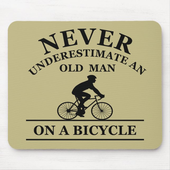 Mousepad nunca subestime um velho de bicicleta (Frente)