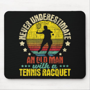 Mousepad Nunca Subestime Um Velho Homem - Tênis Racket Spo