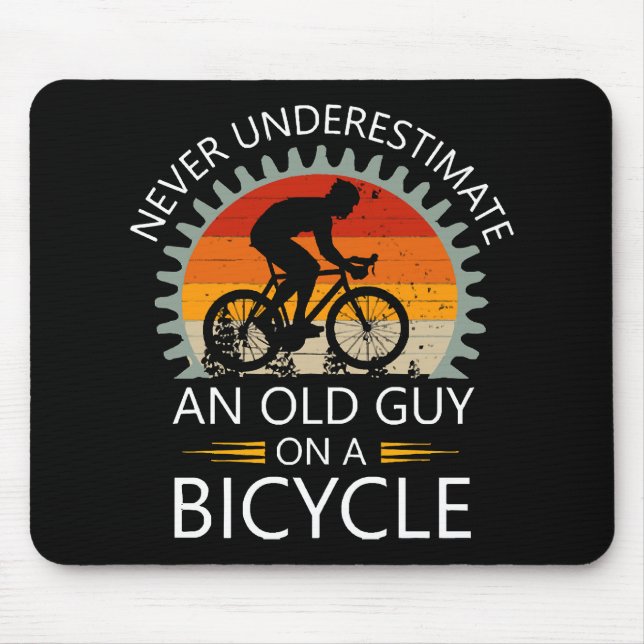 Mousepad Nunca Subestime Um Velho Num Bicicleta (Frente)