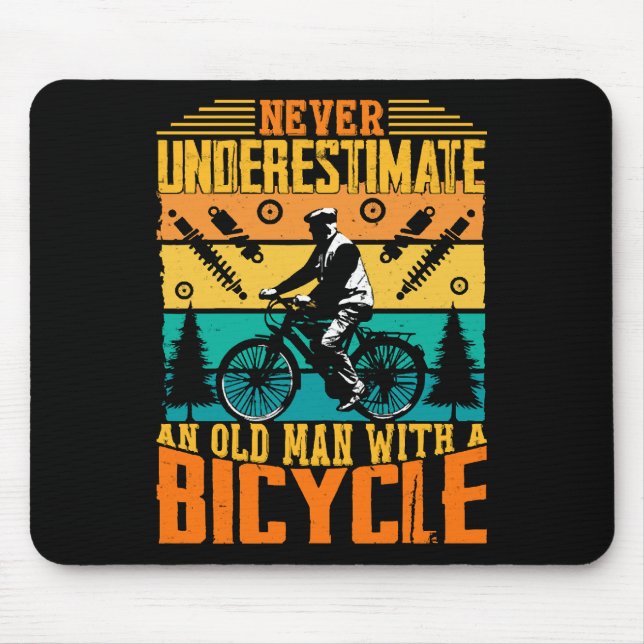 Mousepad Nunca Subestime Um Velho Numa Bicicleta (Frente)