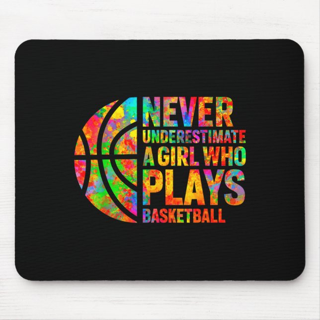 Mousepad Nunca Subestime Uma Garota Que Jogue Basquete Wo (Frente)