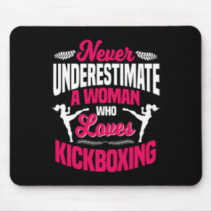Mousepad Nunca Subestime Uma Mulher Que Ama Kickboxing K