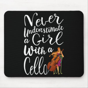 Mousepad Nunca Subestime Uma Rapariga Com Uma Cotação Legal