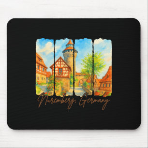 Mousepad Nuremberg Alemanha Viagem Pincelada Encontre-me Em